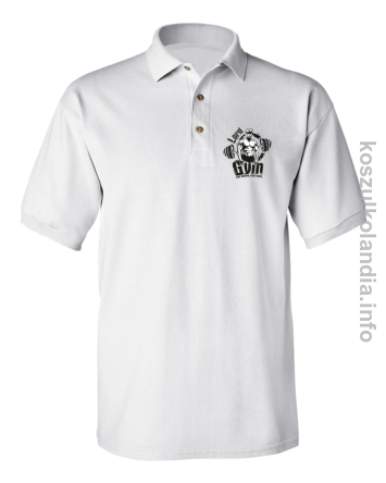 LORD Gym Stop wishing Start Doing - Koszulka męska Polo biała 