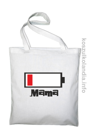 MAMA Bateria do ładowania - torba bawełniana - biały