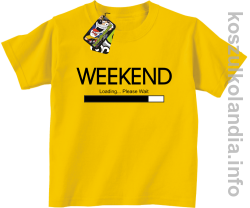 Weekend PLEASE WAIT - koszulka dziecięca - żółty