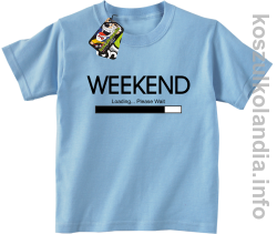 Weekend PLEASE WAIT - koszulka dziecięca - błękitny