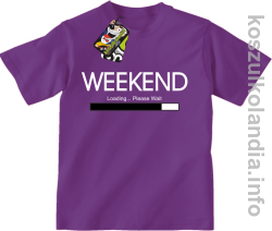 Weekend PLEASE WAIT - koszulka dziecięca - fioletowy