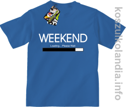 Weekend PLEASE WAIT - koszulka dziecięca - niebieski