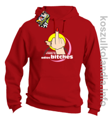International Symbol of Adios Bitches - Bluza męska z kapturem czerwona 
