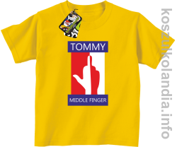 Tommy Middle Finger - koszulka dziecięca - żółty
