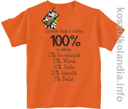 zawsze daję z siebie 100_ w szkole - koszulki dziecięce - pomarańczowy