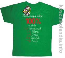 zawsze daję z siebie 100_ w szkole - koszulki dziecięce - zielony