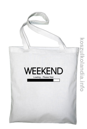 Weekend PLEASE WAIT - torba bawełniana - biała