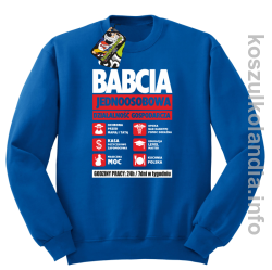 BABCIA - Jednoosobowa działalność gospodarcza - Bluza standard bez kaptura niebieska 