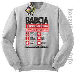 BABCIA - Jednoosobowa działalność gospodarcza - Bluza standard bez kaptura melanż 