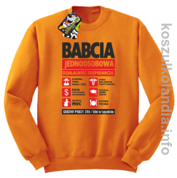 BABCIA - Jednoosobowa działalność gospodarcza - Bluza standard bez kaptura pomarańcz 