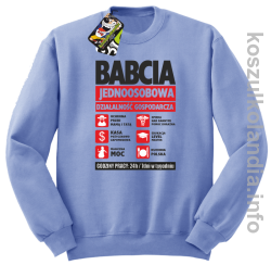 BABCIA - Jednoosobowa działalność gospodarcza - Bluza standard bez kaptura błękit 