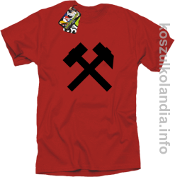 Symbol Pyrlik i Żelazko - Koszulka męska czerwona 