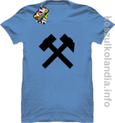 Symbol Pyrlik i Żelazko - Koszulka męska błękit 
