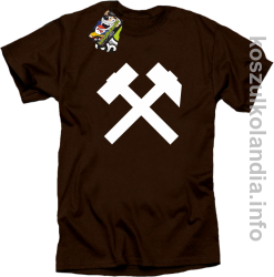 Symbol Pyrlik i Żelazko - Koszulka męska brąz 