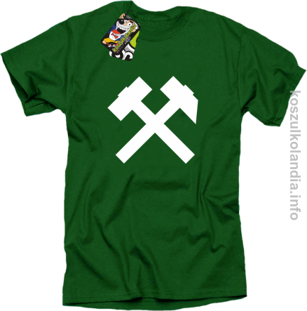 Symbol Pyrlik i Żelazko - Koszulka męska zielona 