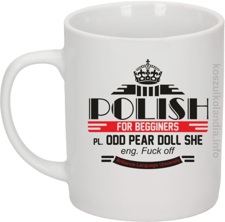 Polish for begginers Odd Pear Doll She - Kubek ceramiczny biały 