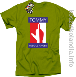 Tommy Middle Finger - koszulka męska - kiwi
