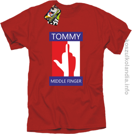 Tommy Middle Finger - koszulka męska
