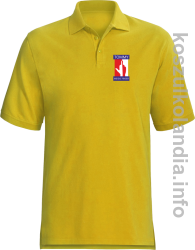 Tommy Middle Finger - koszulka  męska POLO - żółta