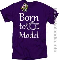 Born to model - koszulka męska - fioletowy