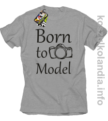 Born to model - koszulka męska - melanż