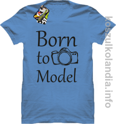 Born to model - koszulka męska - niebieski