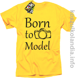 Born to model - koszulka męska - żółty