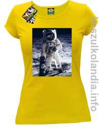 Kosmonauta z deskorolką - Koszulka damska żółta 