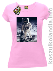 Kosmonauta z deskorolką - Koszulka damska jasny róż 