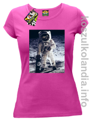 Kosmonauta z deskorolką - Koszulka damska fuchsia 
