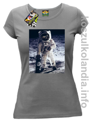 Kosmonauta z deskorolką - Koszulka damska szara 