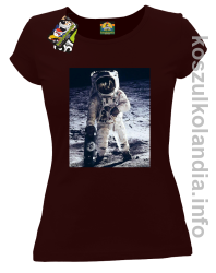 Kosmonauta z deskorolką - Koszulka damska brązowa 