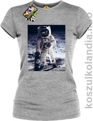 Kosmonauta z deskorolką - Koszulka damska melanż 