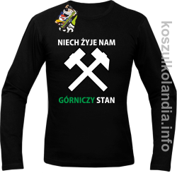 Niech żyje nam górniczy stan - Longsleeve męski czarny 