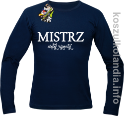 MISTRZ ciętej riposty - longsleeve - granatowy