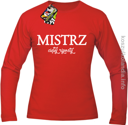 MISTRZ ciętej riposty - longsleeve - czerwony