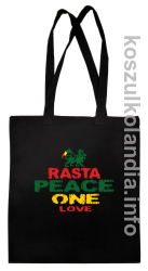 Rasta Peace ONE LOVE - torba bawełniana - czarna