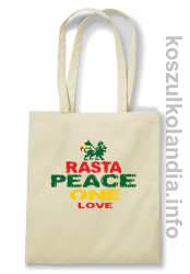 Rasta Peace ONE LOVE - torba bawełniana - beżowa