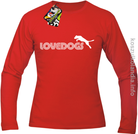 LoveDogs - Longsleeve męski czerwony 