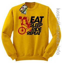 EAT SLEEP Ride Repeat żółty