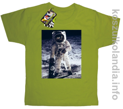 Kosmonauta z deskorolką - koszulka dziecięca kiwi 