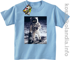 Kosmonauta z deskorolką - koszulka dziecięca błękitna 