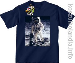 Kosmonauta z deskorolką - koszulka dziecięca granatowa 