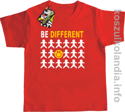 Be Different - koszulka dziecięca - czerwona