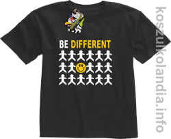 Be Different - koszulka dziecięca - czarna
