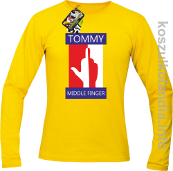 Tommy Middle Finger - Longsleeve męski -żółta