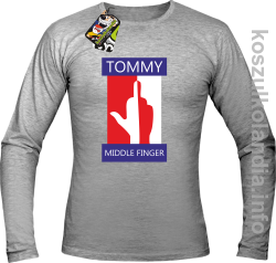 Tommy Middle Finger - Longsleeve męski - melanż
