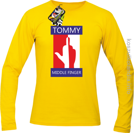 Tommy Middle Finger - Longsleeve męski