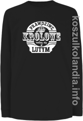 Prawdziwe królowe rodzą się w LUTYM - Longsleeve dziecięcy czarny