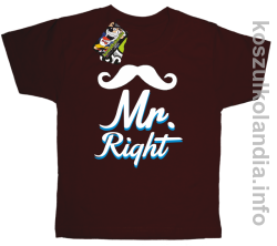 Mr Right - Koszulka dziecięca - brązowa